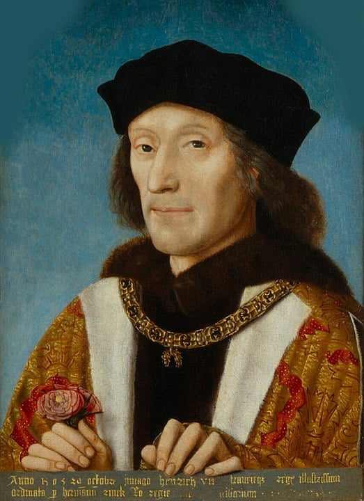 his impressive portrait is the earliest painting in the National Portrait Gallery's collection. The inscription records that the portrait was painted on 29 October 1505 by order of Herman Rinck, an agent for the Holy Roman Emperor, Maximilian I. The portrait was probably painted as part of an unsuccessful marriage proposal, as Henry hoped to marry Maximillian's daughter Margaret of Savoy as his second wife".