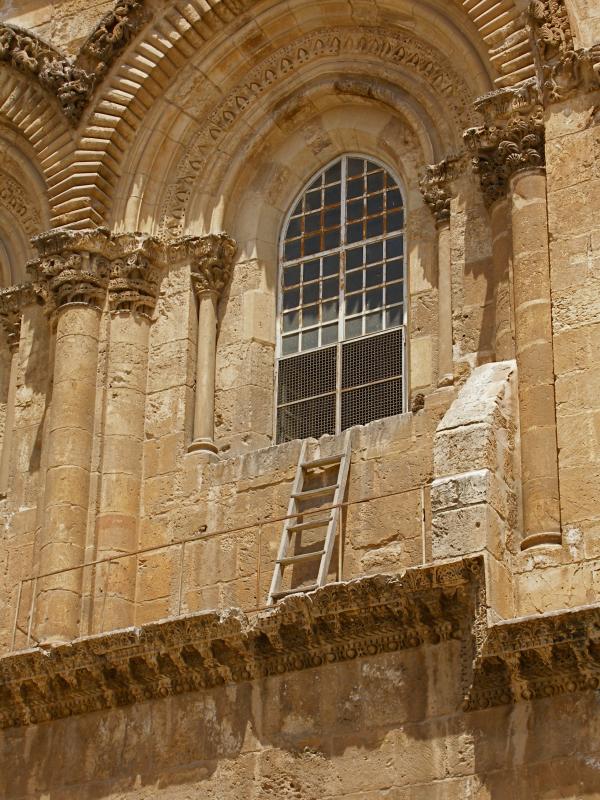 Immovable Ladder on the Church of Holy Sepulchre