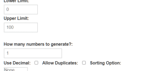 Random Number Generator 1