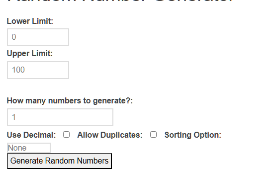 Random Number Generator 4