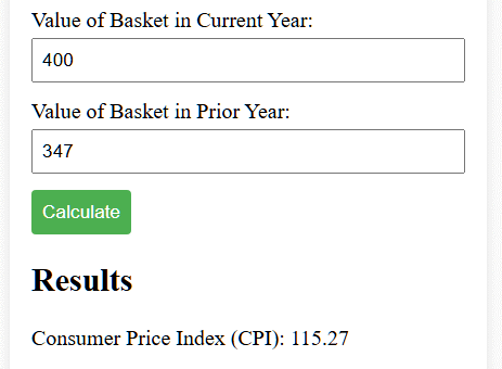 Purchasing Power and CPI | Calculator 3