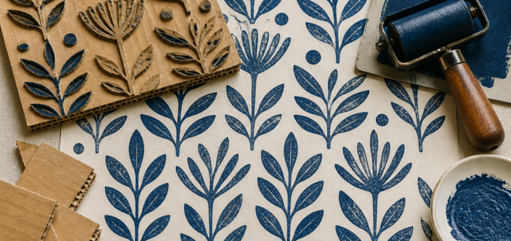 Cardboard Relief Printing: Creating Repeat Patterns