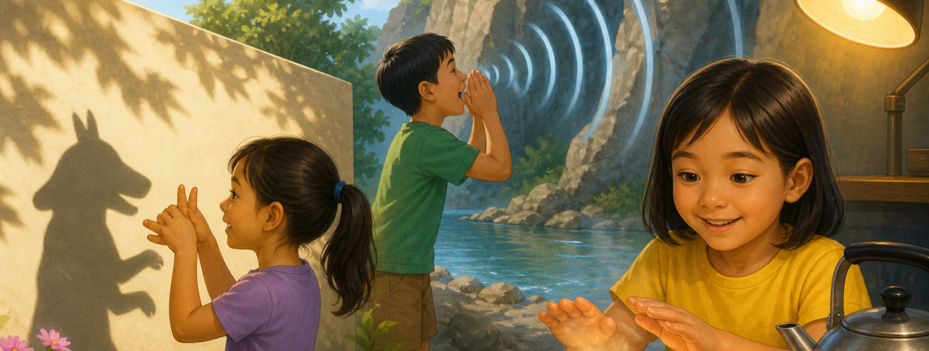 Grade 3 Science : Shadows, Echoes, and Warmth: How Light, Sound, and Heat Travel in Daily Life