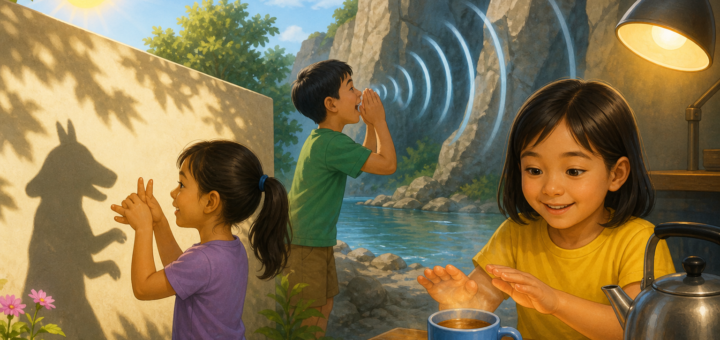 Grade 3 Science : Shadows, Echoes, and Warmth: How Light, Sound, and Heat Travel in Daily Life