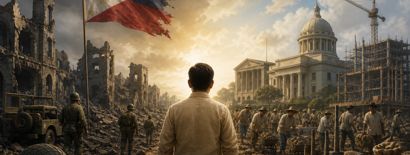 Pagbangon Matapos ang Digmaan — Ang mga Hamong Politikal at Ekonomiko ng Post-WWII Philippines